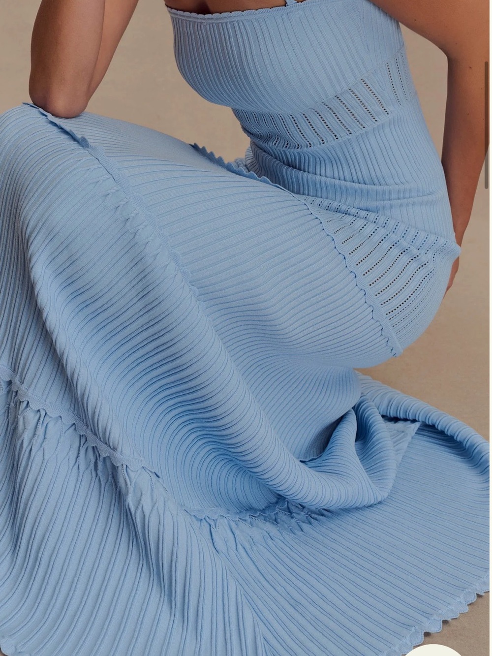 Meshki Finley Strapless Light Blue Maxi Dress - Picture 2 of 4